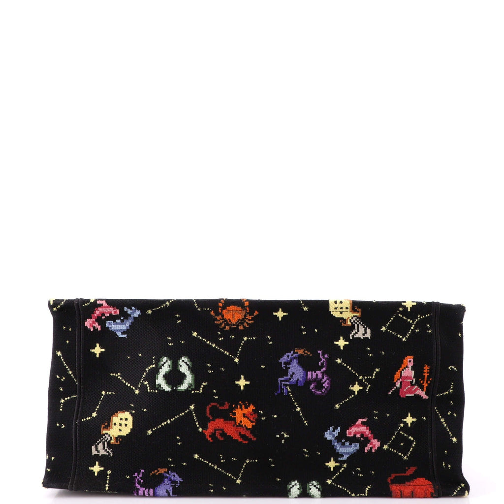 Book Tote Embroidered Canvas Medium