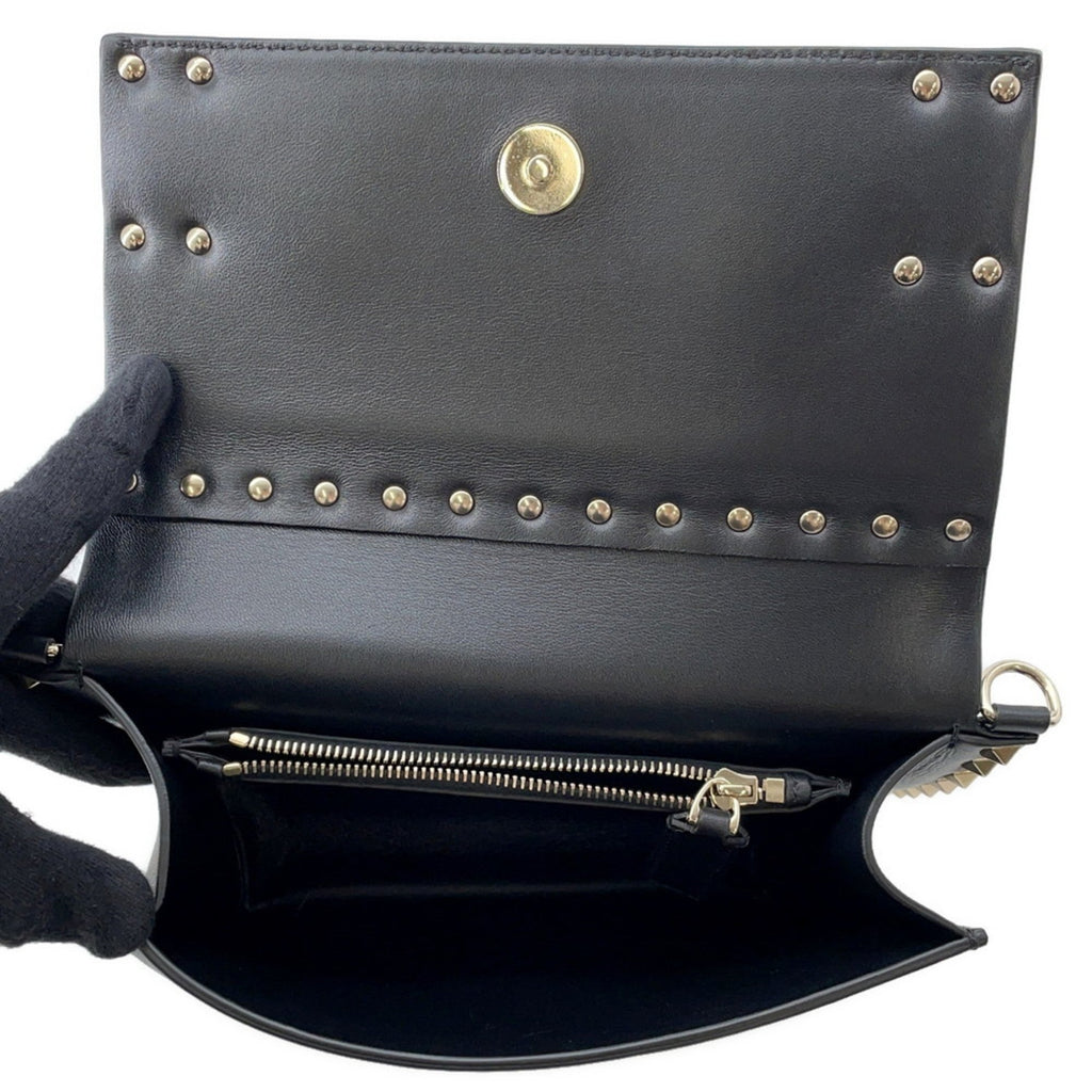 Rockstud Front Handle Flap Bag Leather Small