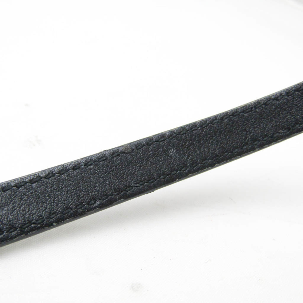 Bracelet Leather and Metal Black and Gold