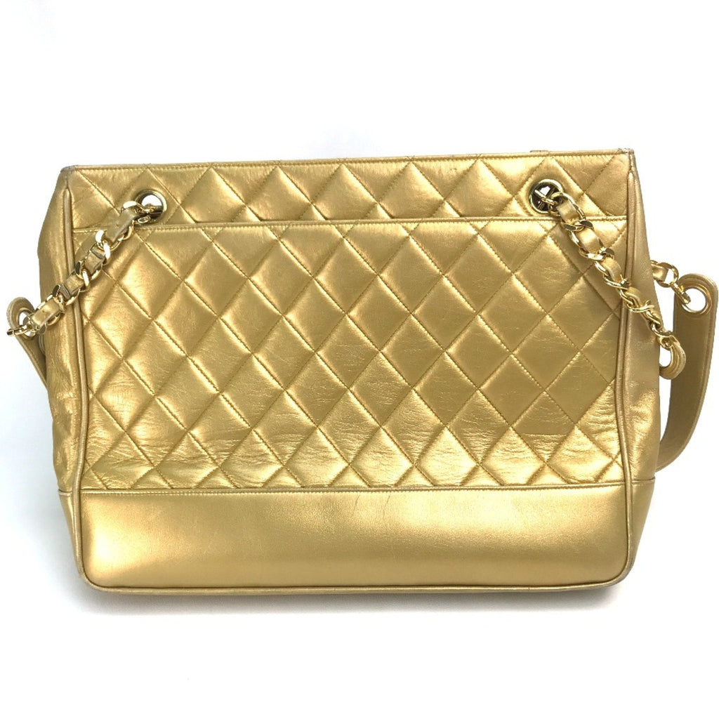 Vintage Slit Pocket Shoulder Bag Quilted Lambskin Medium