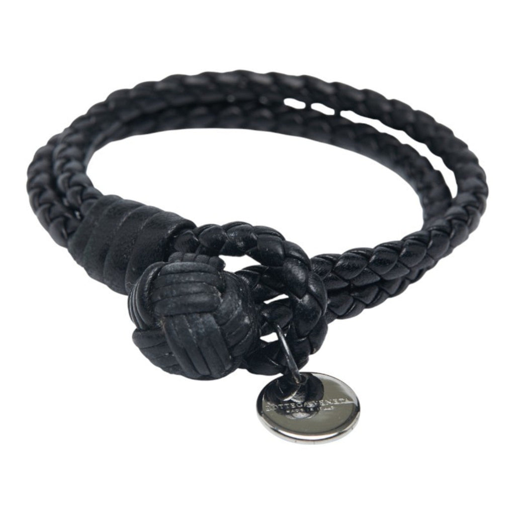 Intrecciato Bracelet Leather and Sterling Silver