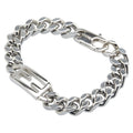 Baguette Chain Bracelet Sterling Silver