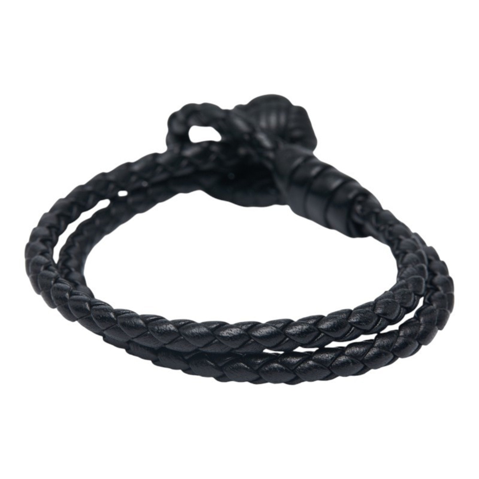 Intrecciato Bracelet Leather and Sterling Silver