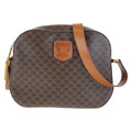 Vintage Saddle Flap Shoulder Bag Macadam Coated Canvas Small