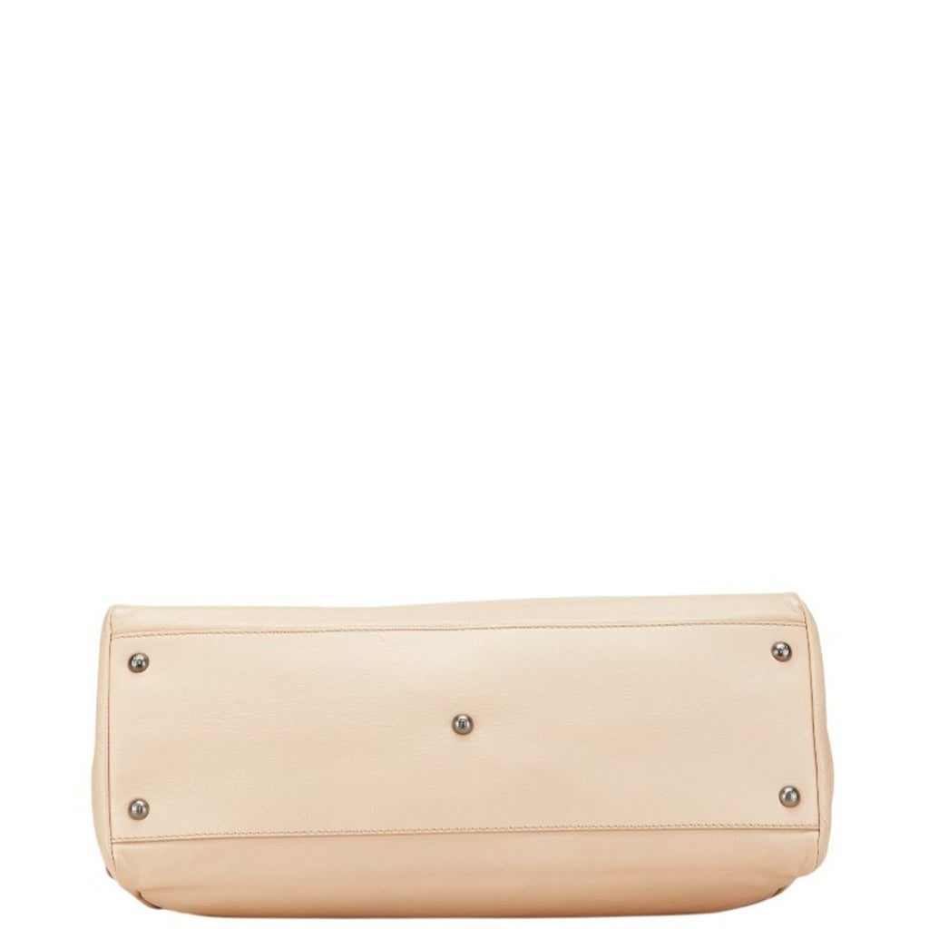 Peekaboo Bag Leather with Snakeskin Interior Large