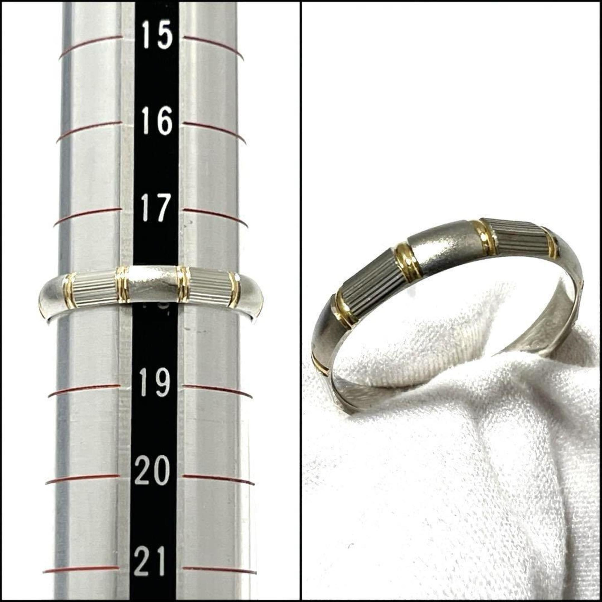 Band Ring Platinum and 18K Yellow Gold