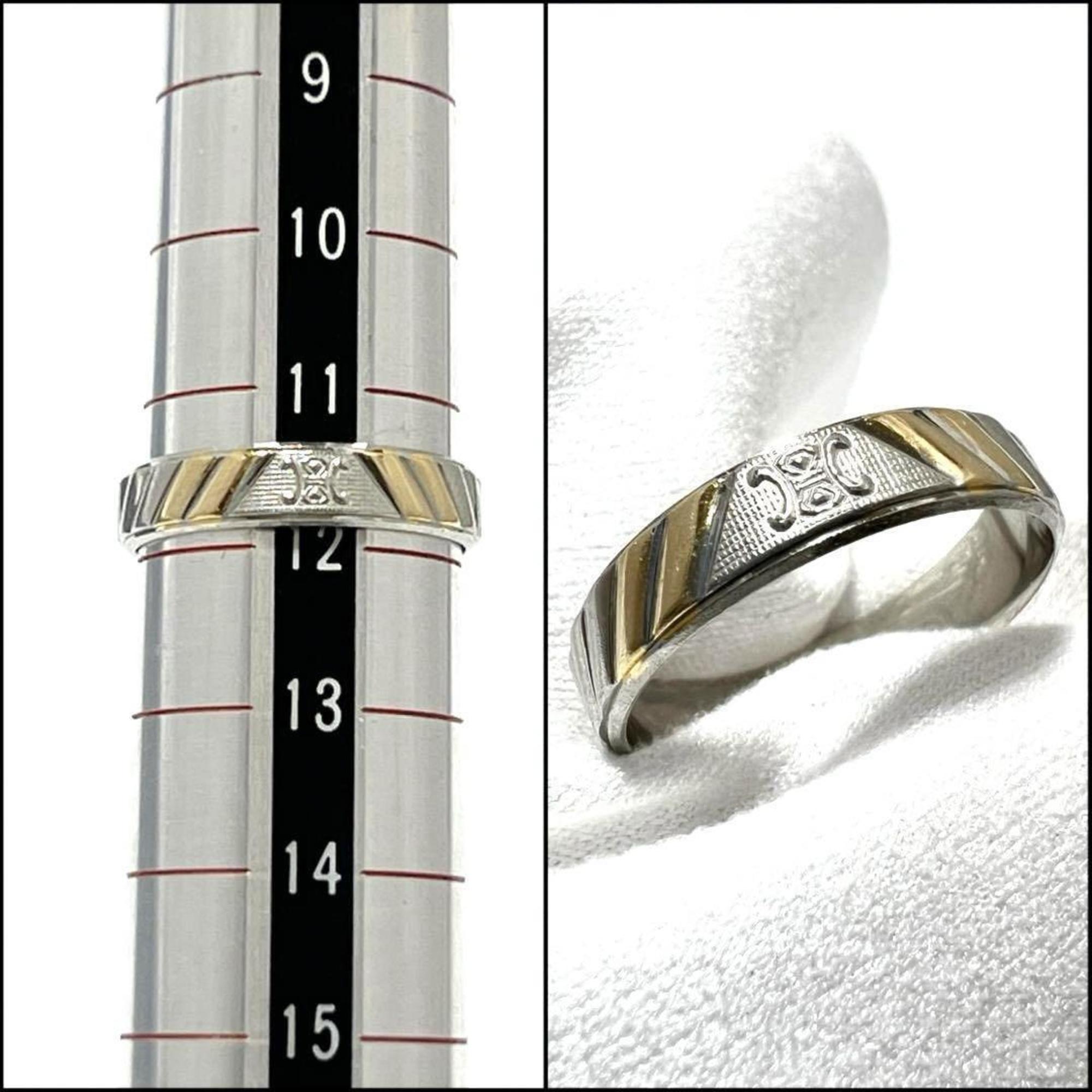 Band Ring Platinum and 18K Yellow Gold