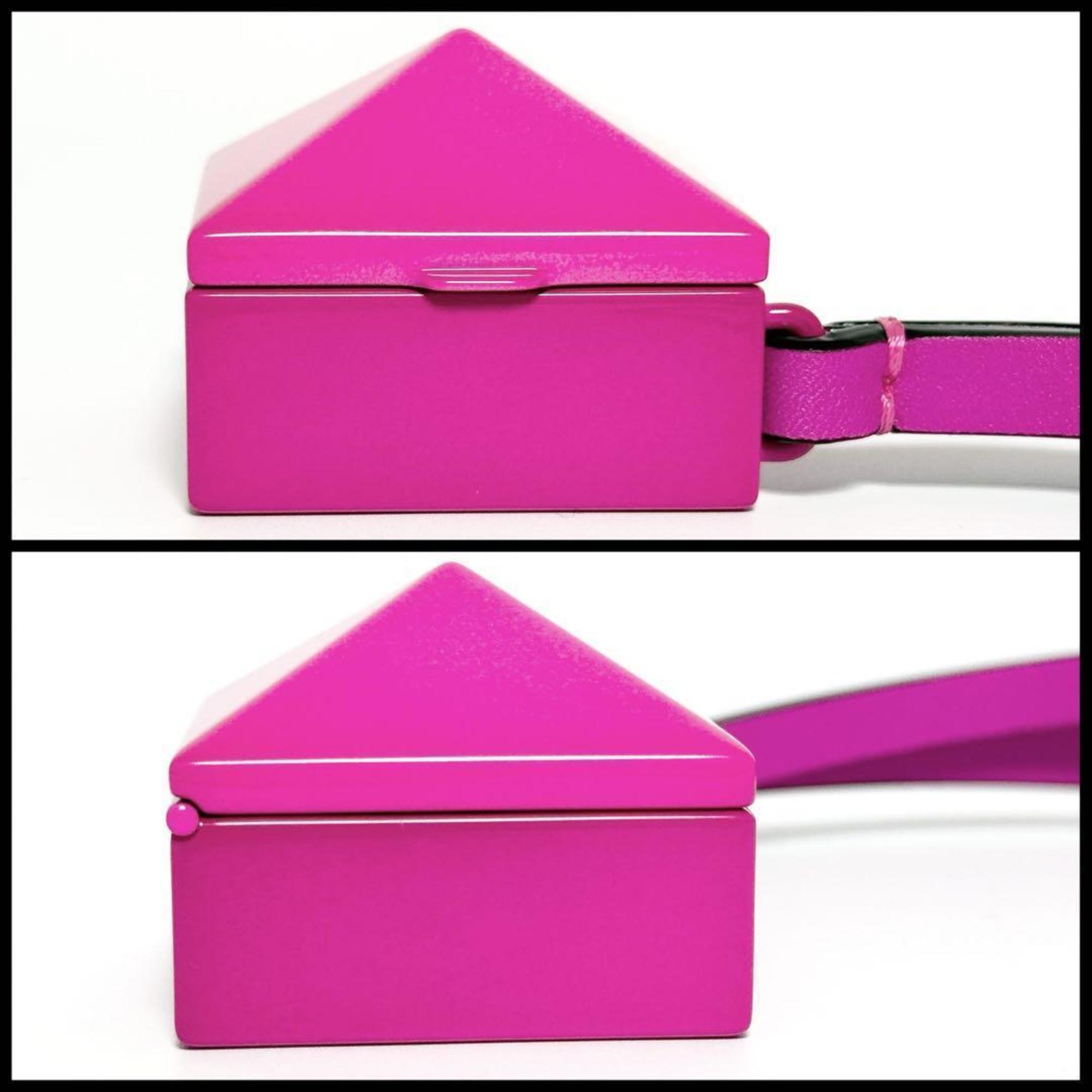 Charm Leather and Metal Rock Studs Mirror Handbag Charm