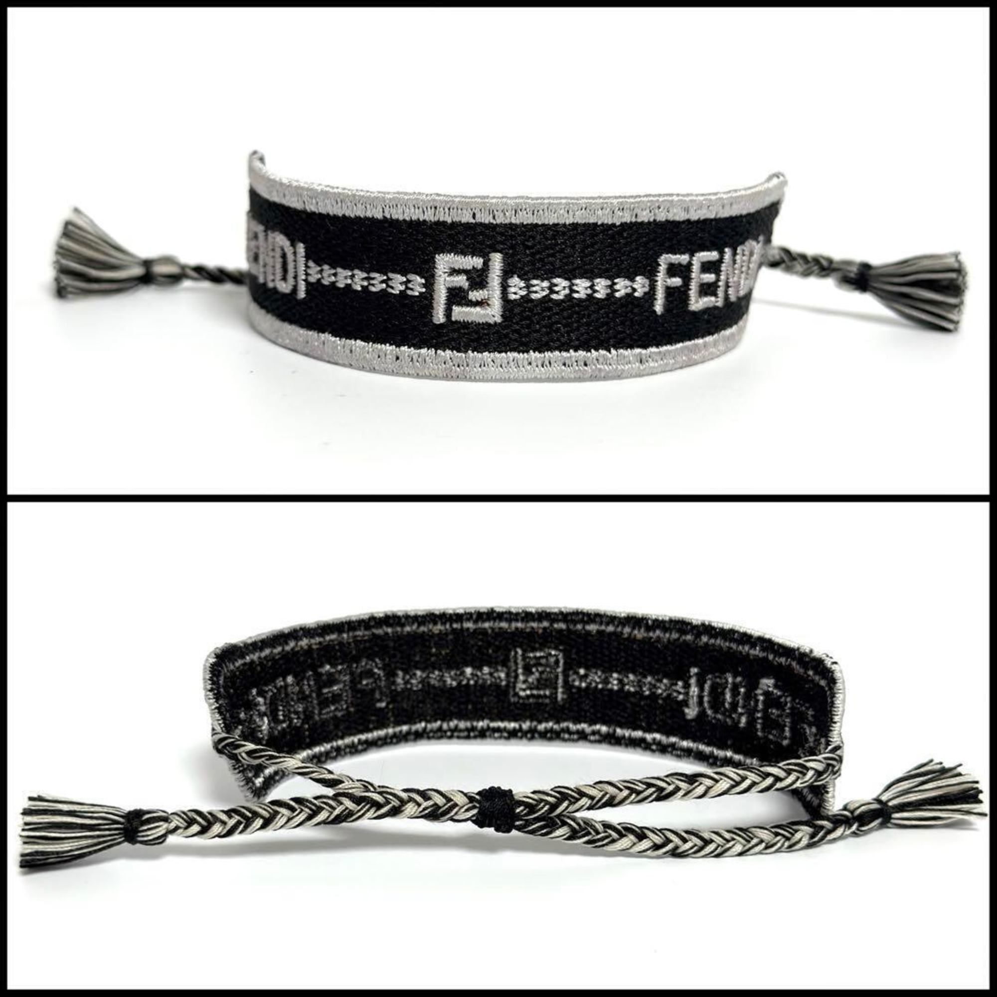 Bracelet Canvas Black and Silver