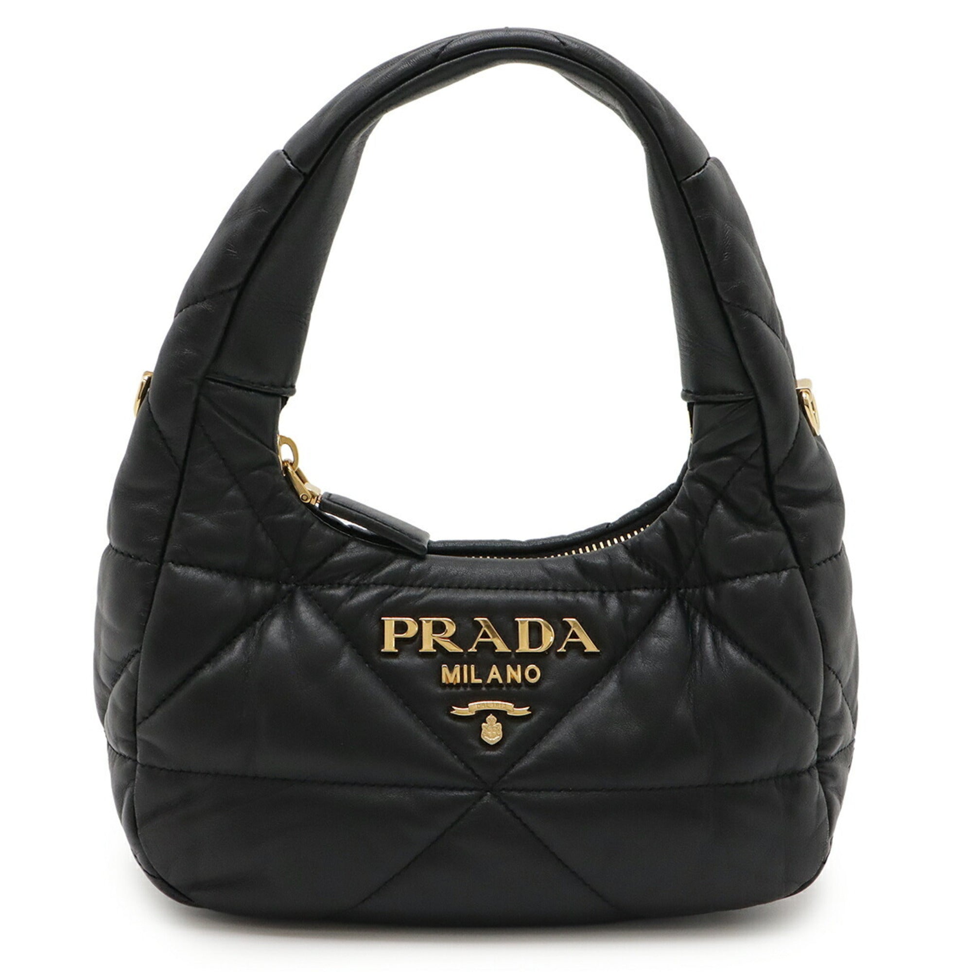 System Convertible Shoulder Bag Quilted Nappa Leather