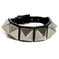 Rockstud Bracelet Leather and Metal Black