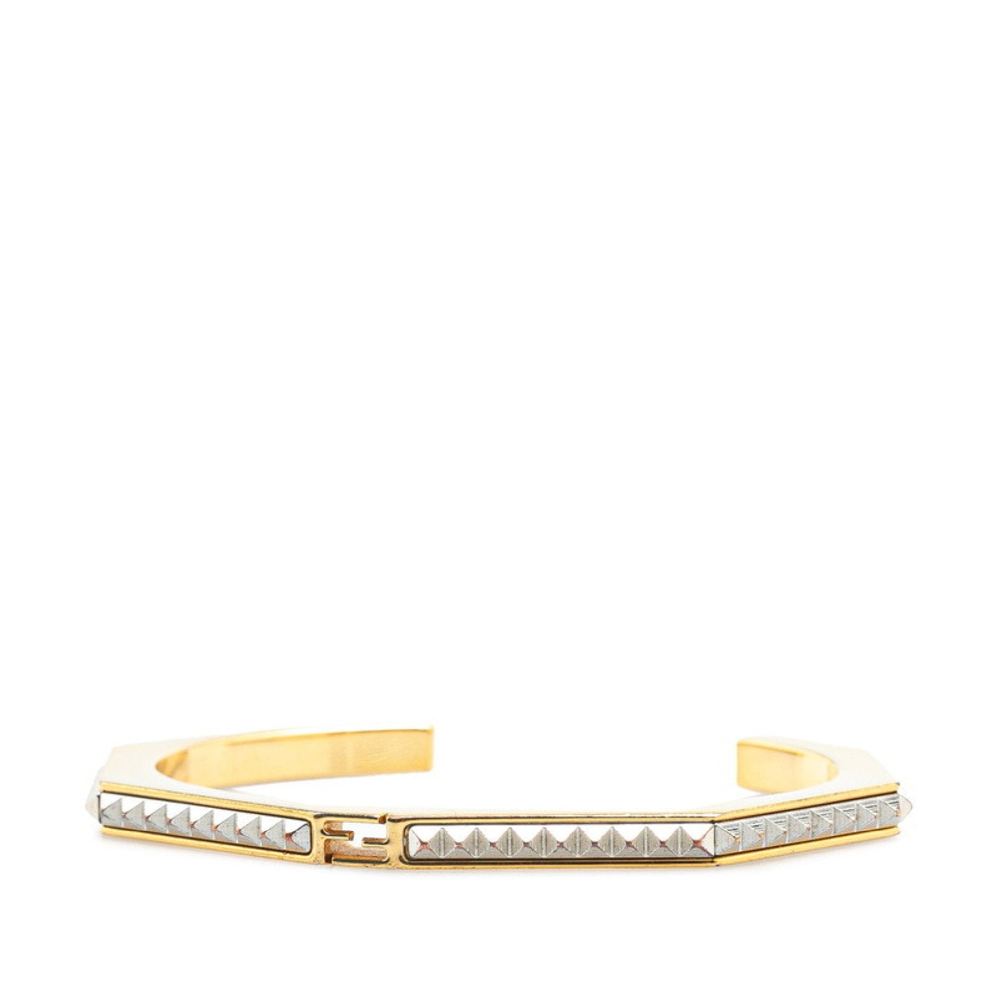 Bangle Gold and Silver Metal Bracelet