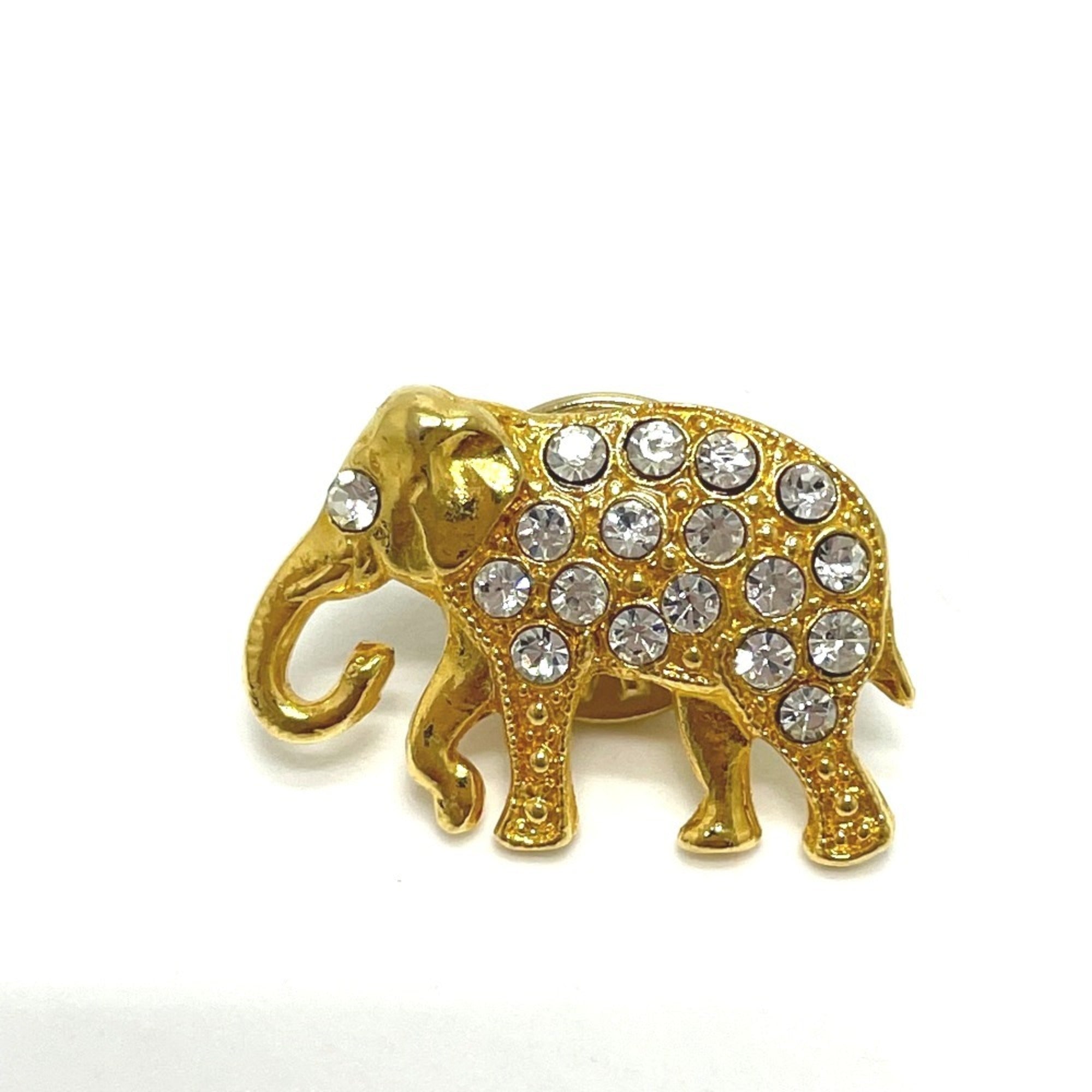 Pin Brooch Gold with Rhinestone