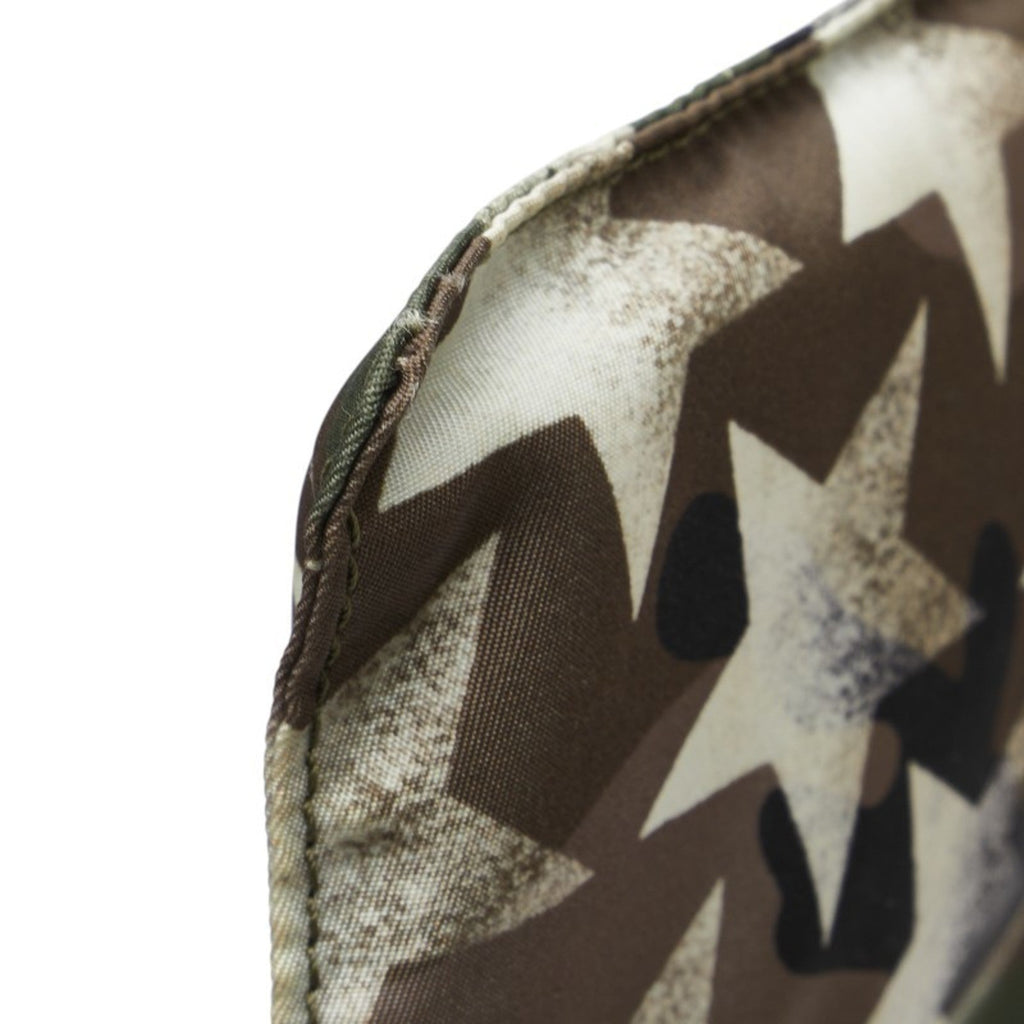 Camustars Zip Pouch Denim with Leather Applique