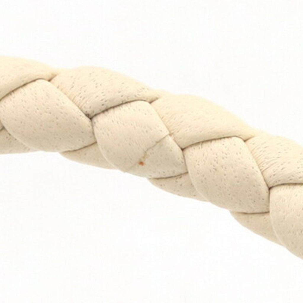 Intrecciato Bracelet Leather Ivory