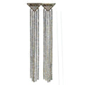 Earrings Crystal Palladium and Sterling Silver