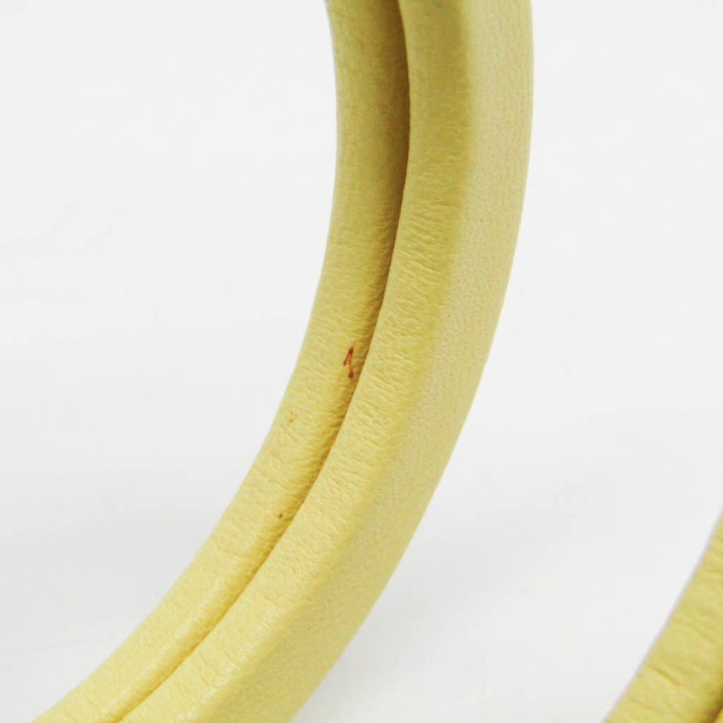 Wrap Bracelet Leather and Sterling Silver Yellow