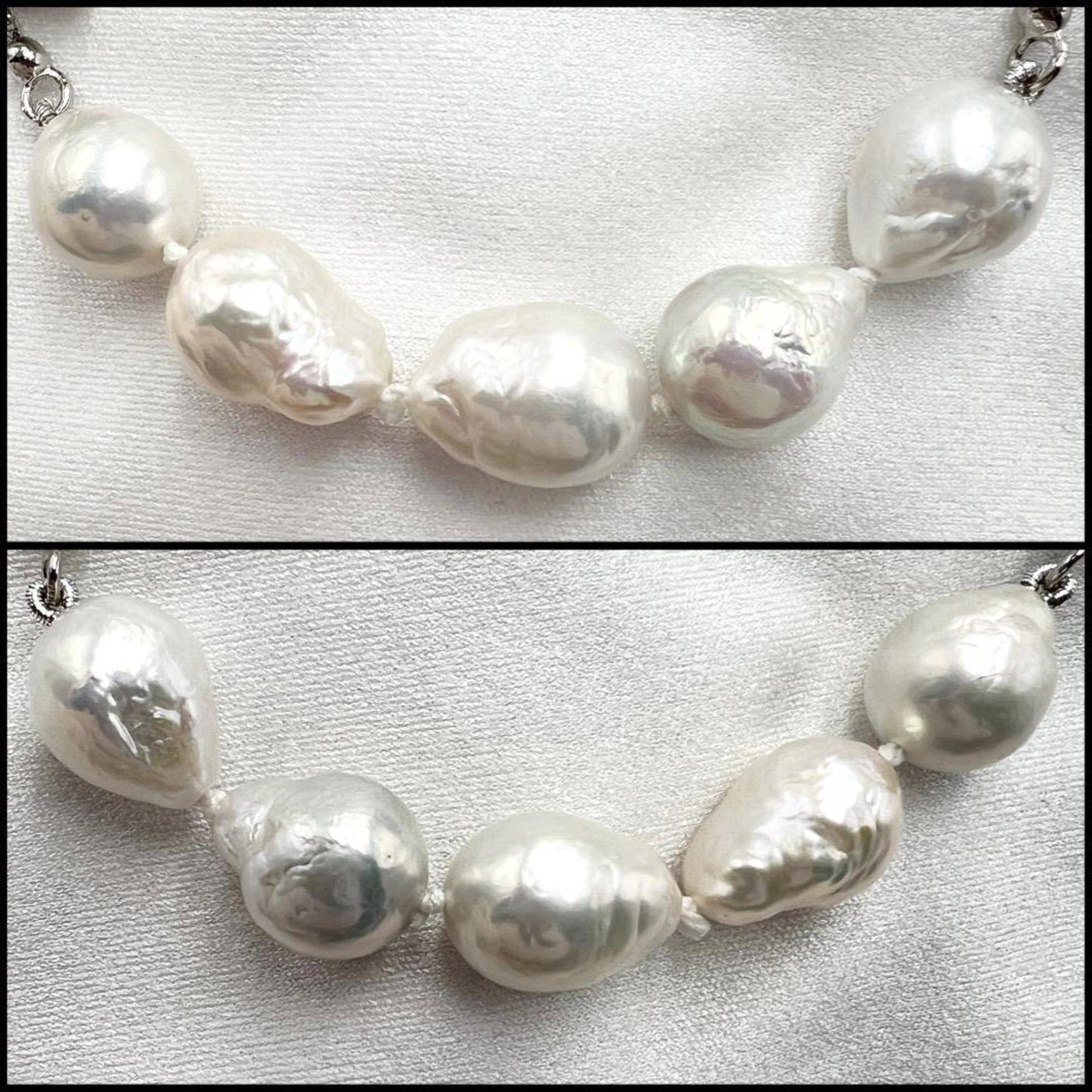 Pendant Necklace Artificial Pearl and Metal