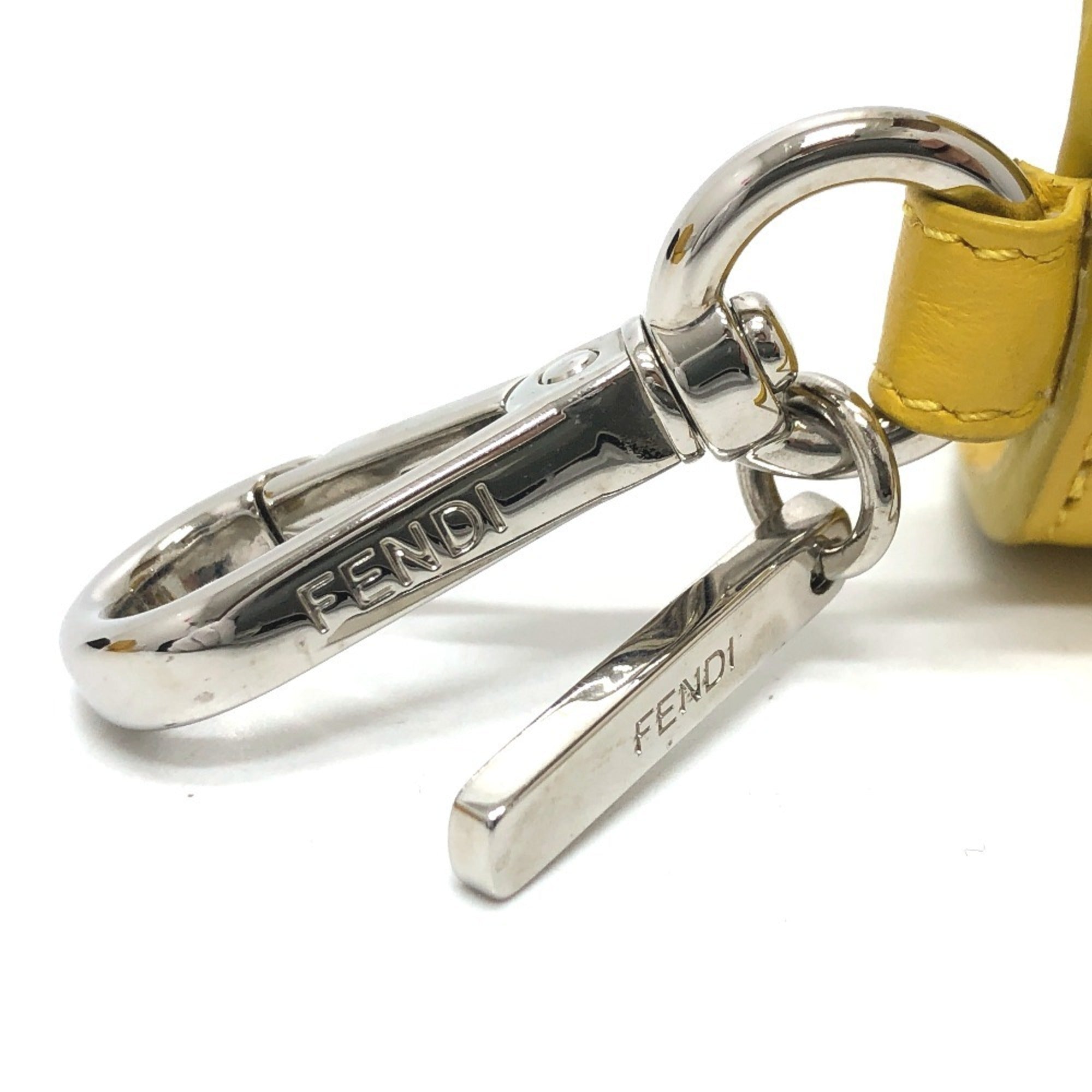 Bag Charm Leather Yellow Handbag Charm