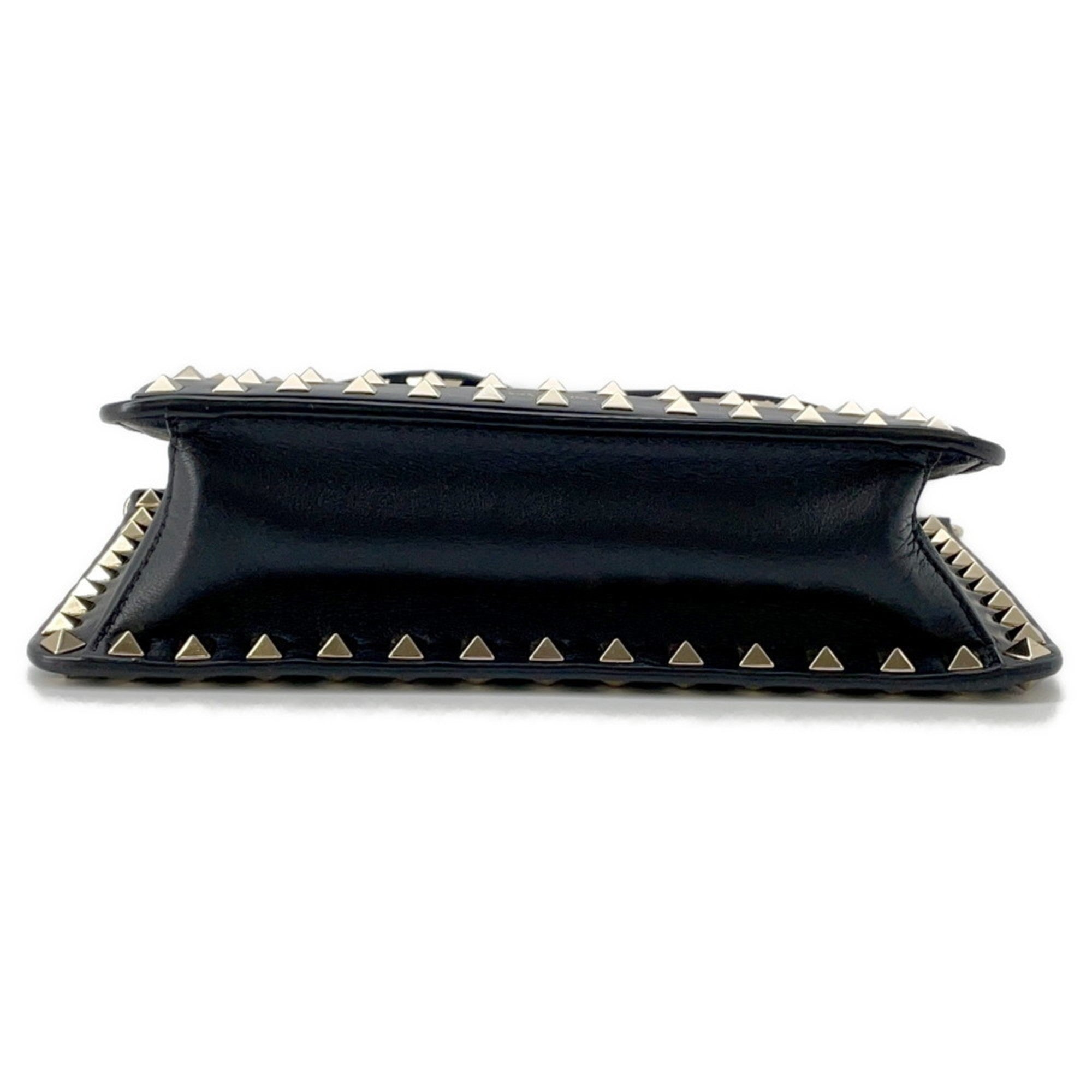 Rockstud Front Handle Flap Bag Leather Small