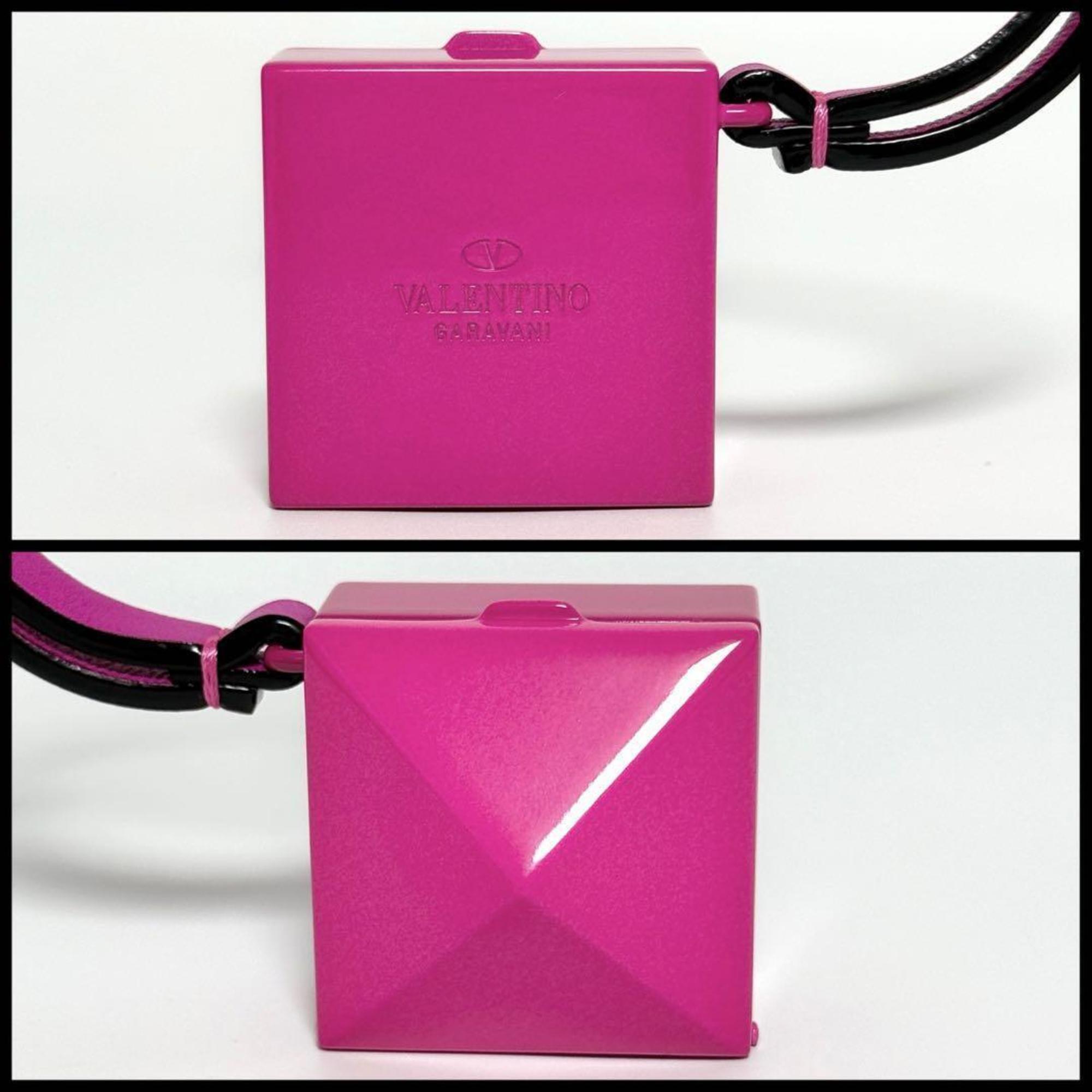 Charm Leather and Metal Rock Studs Mirror Handbag Charm
