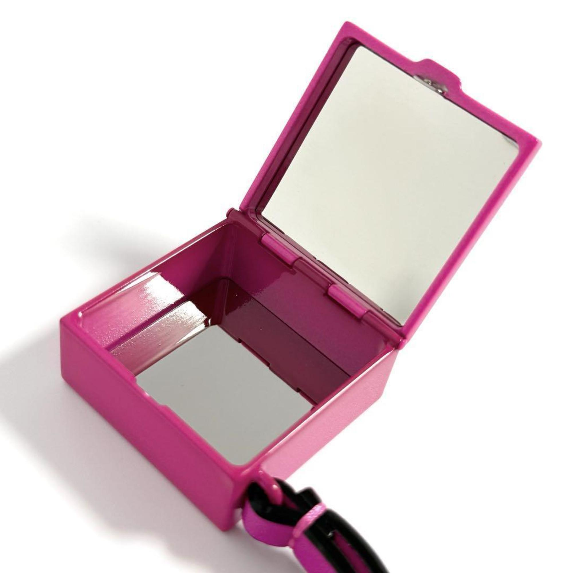 Charm Leather and Metal Rock Studs Mirror Handbag Charm