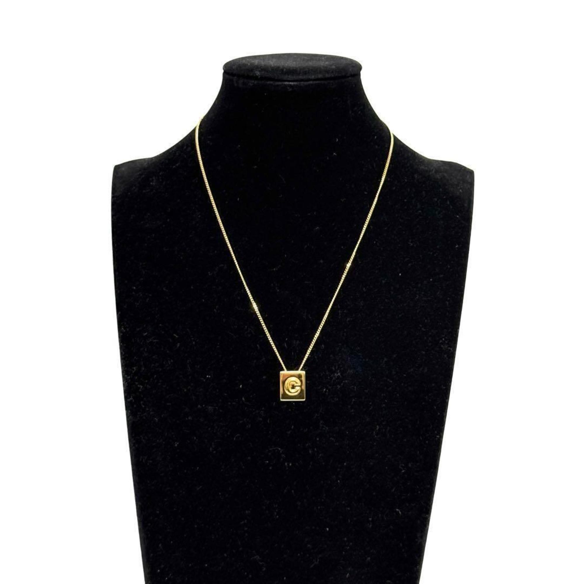Alphabet Pendant Necklace Metal