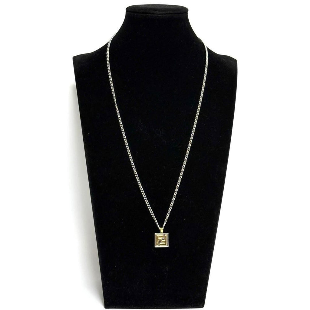 Pendant Necklace Metal Palladium and Gold Color