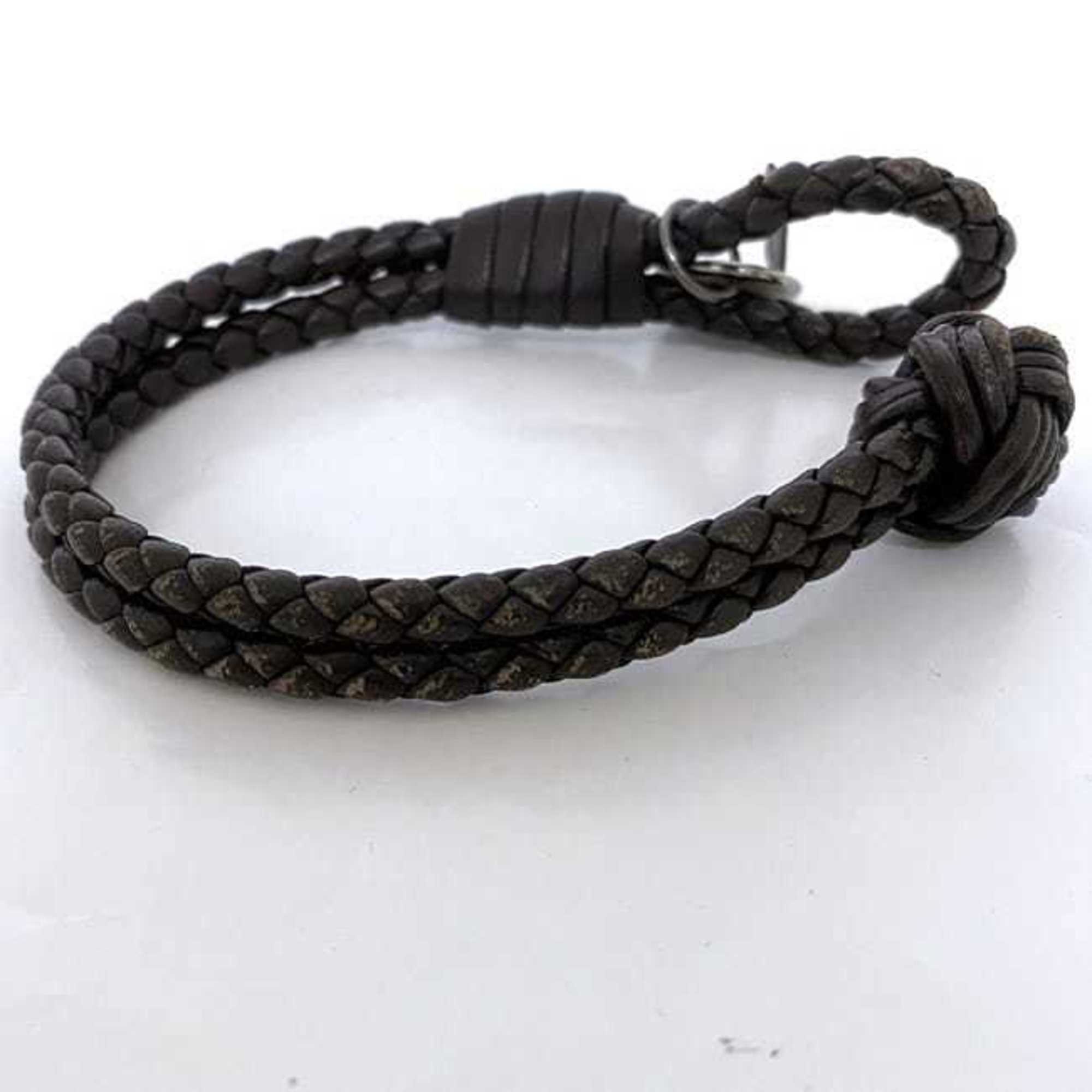 Intrecciato Bracelet Leather Brown