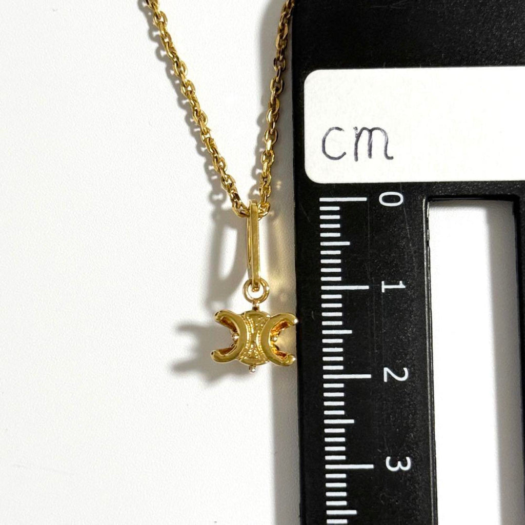 Triomphe Solitaire Pendant Necklace Metal Gold