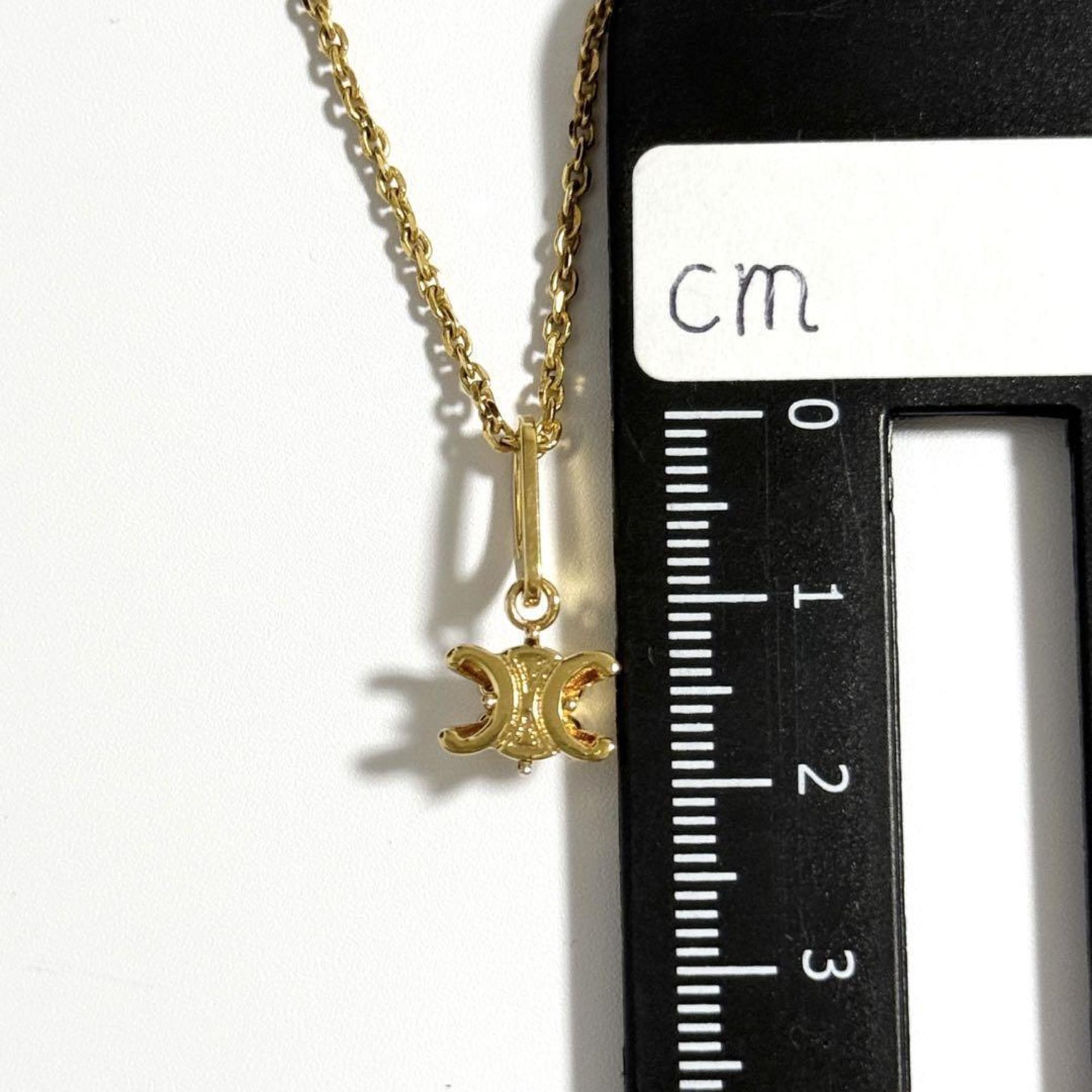 Triomphe Solitaire Pendant Necklace Metal Gold