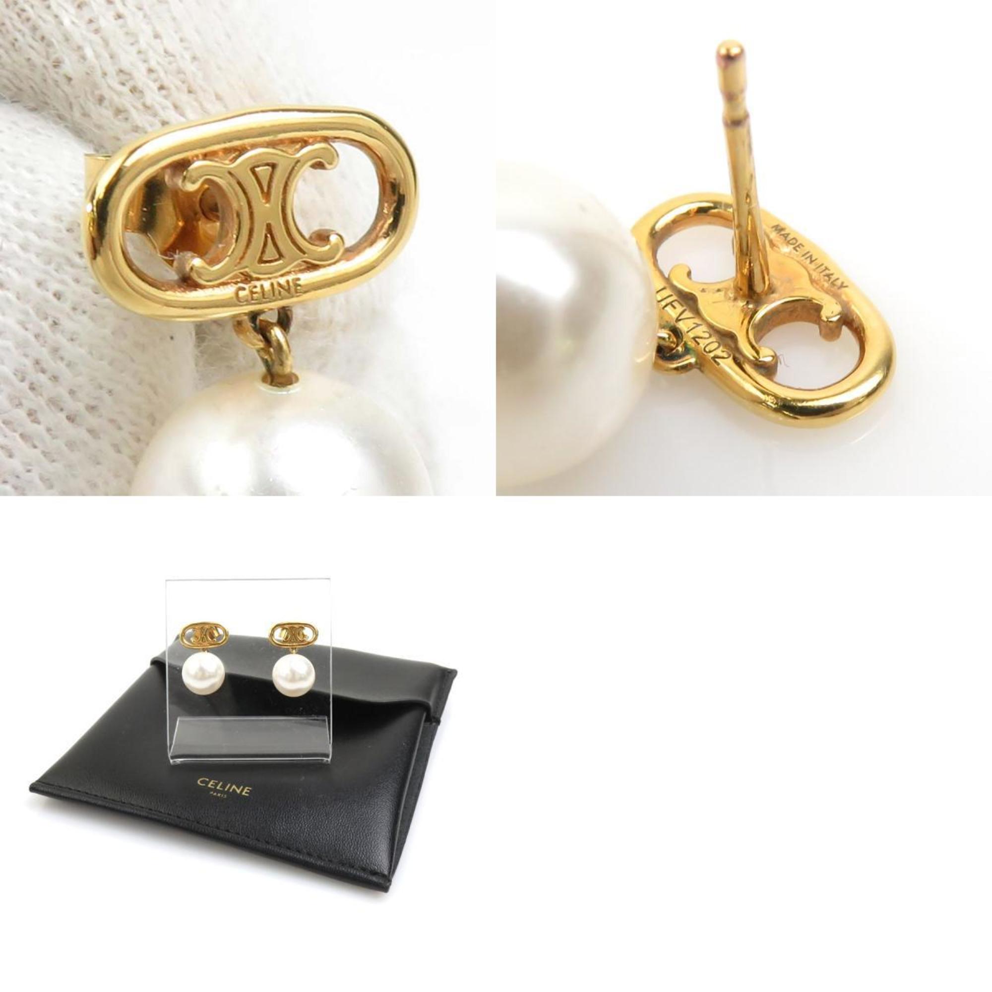 Pearl Earrings Artificial Pearl and Metal