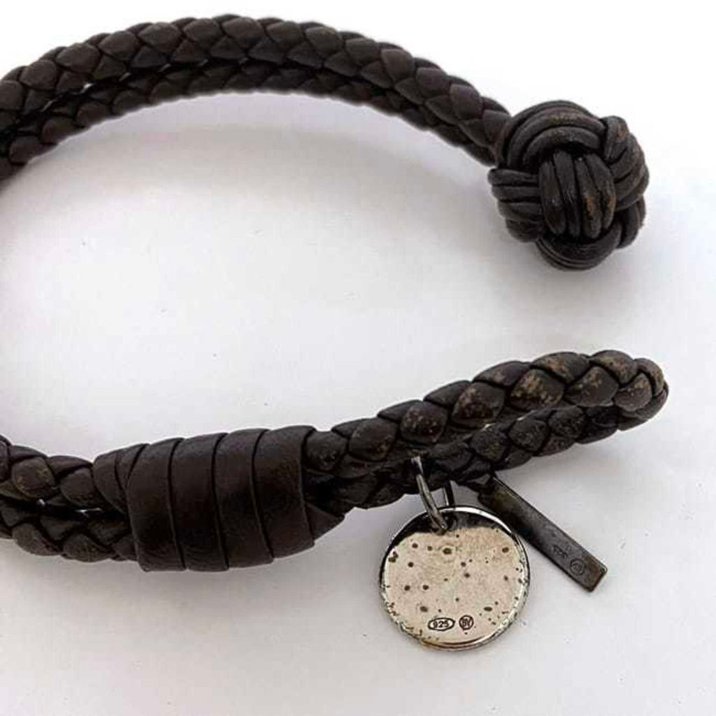 Intrecciato Bracelet Leather Brown