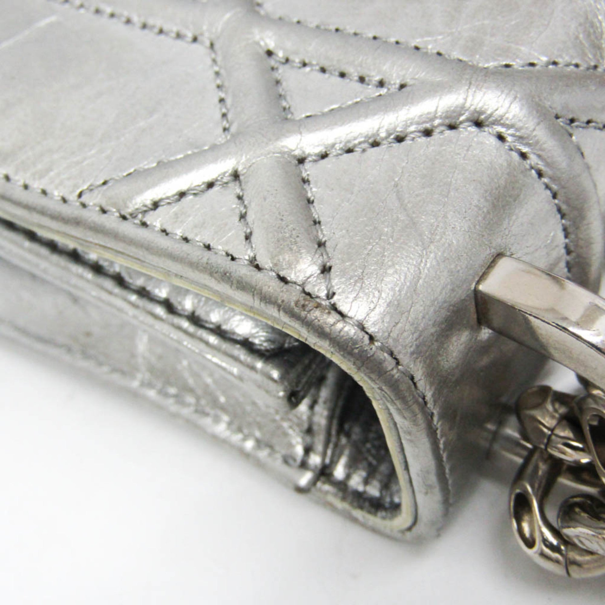 Diorama Clasp Flap Bag Crinkled Lambskin Medium