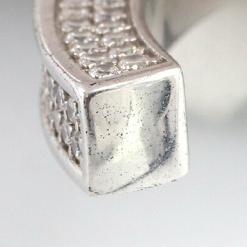 Bangle Bracelet Metal and Rhinestone