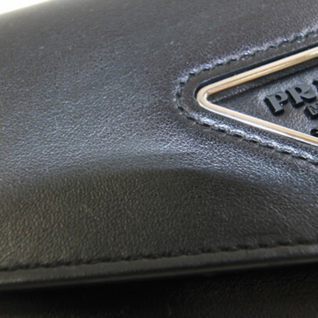Triangle Logo Envelope Chain Crossbody Bag Leather