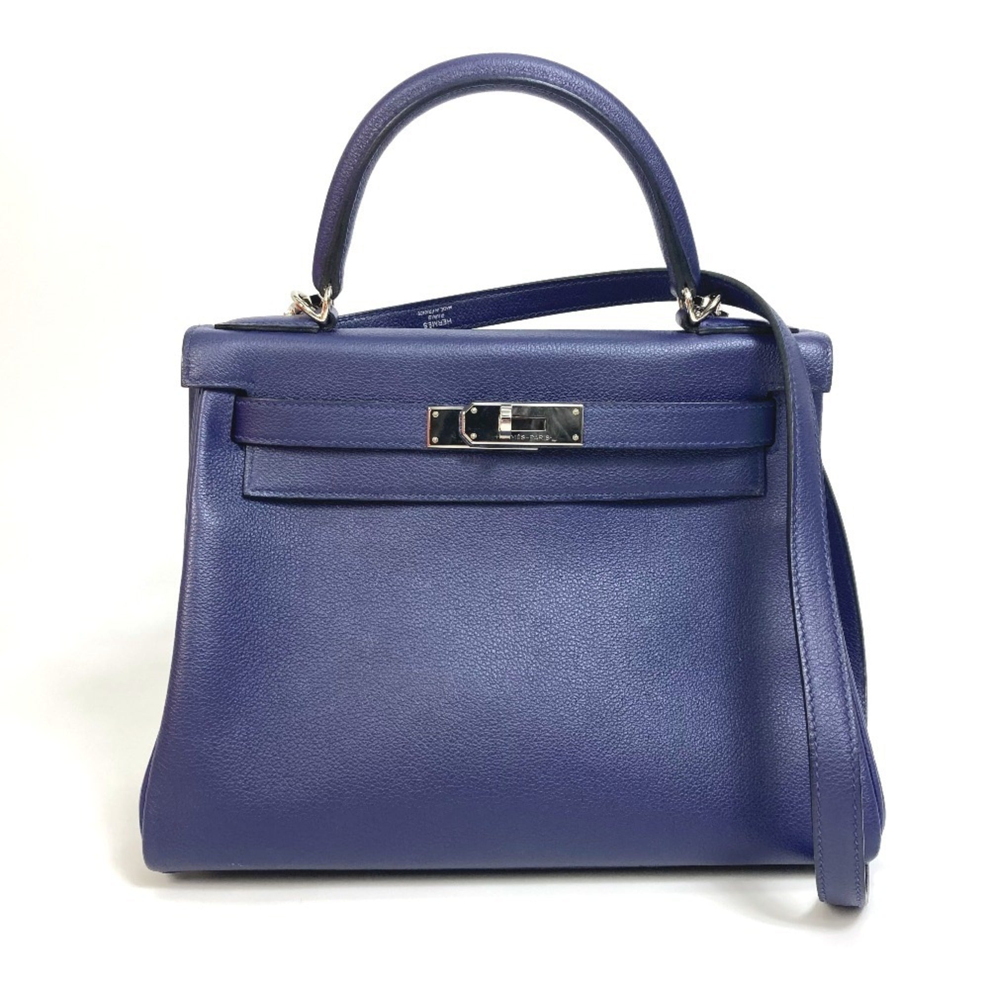 Kelly Handbag Verso Evercolor with Palladium Hardware 28