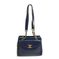 Vintage Front Pocket Tote Caviar Small