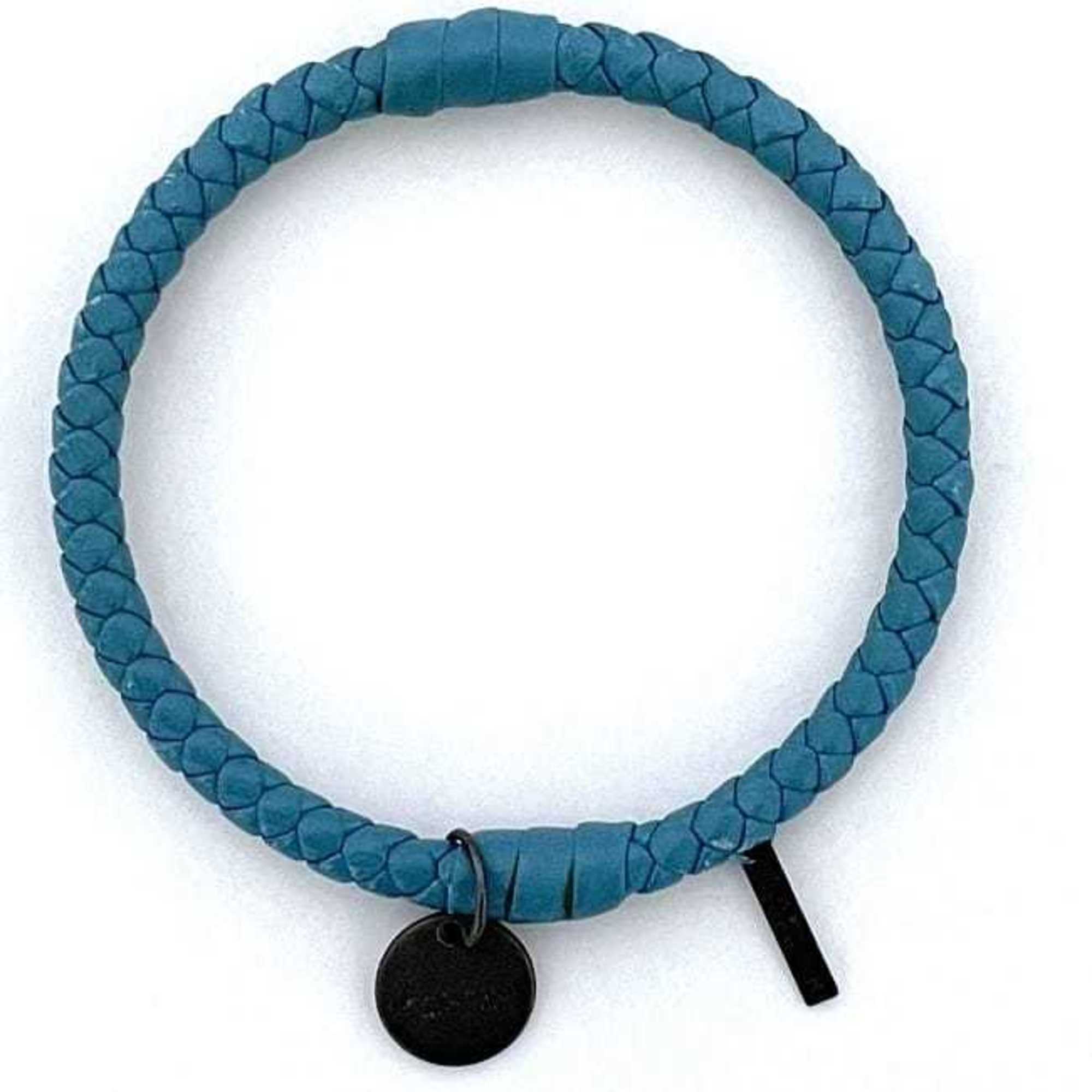 Leather Bracelet Light Blue