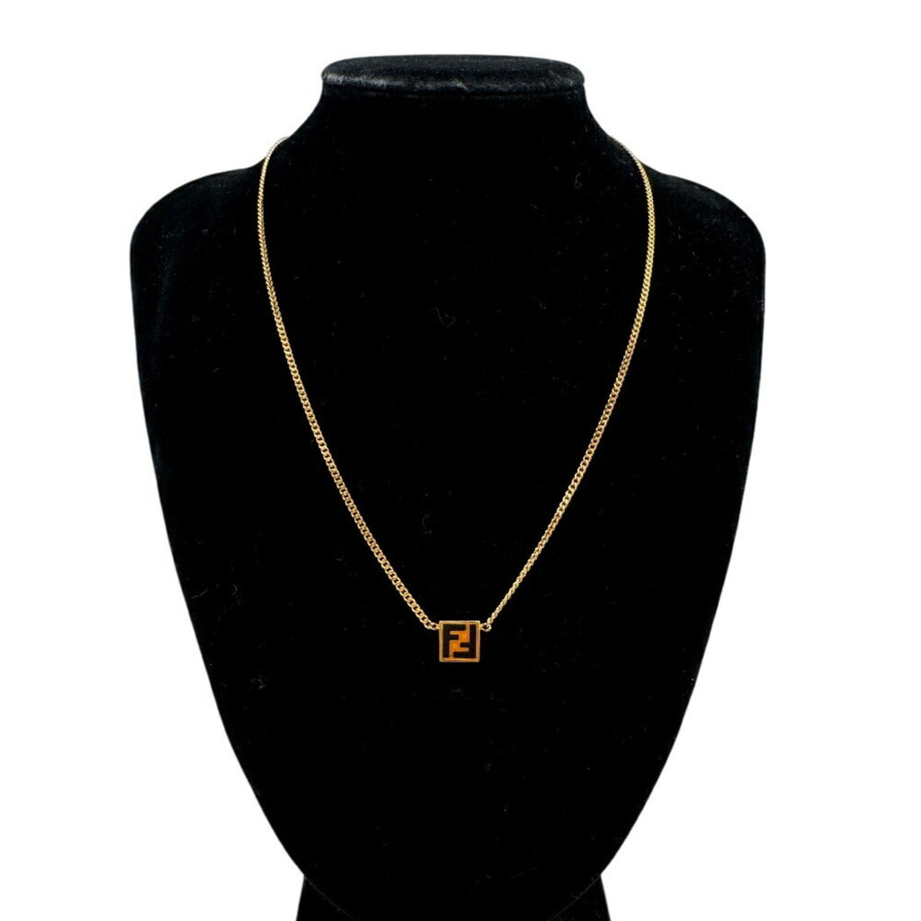 Forever Plate FF Necklace Gold