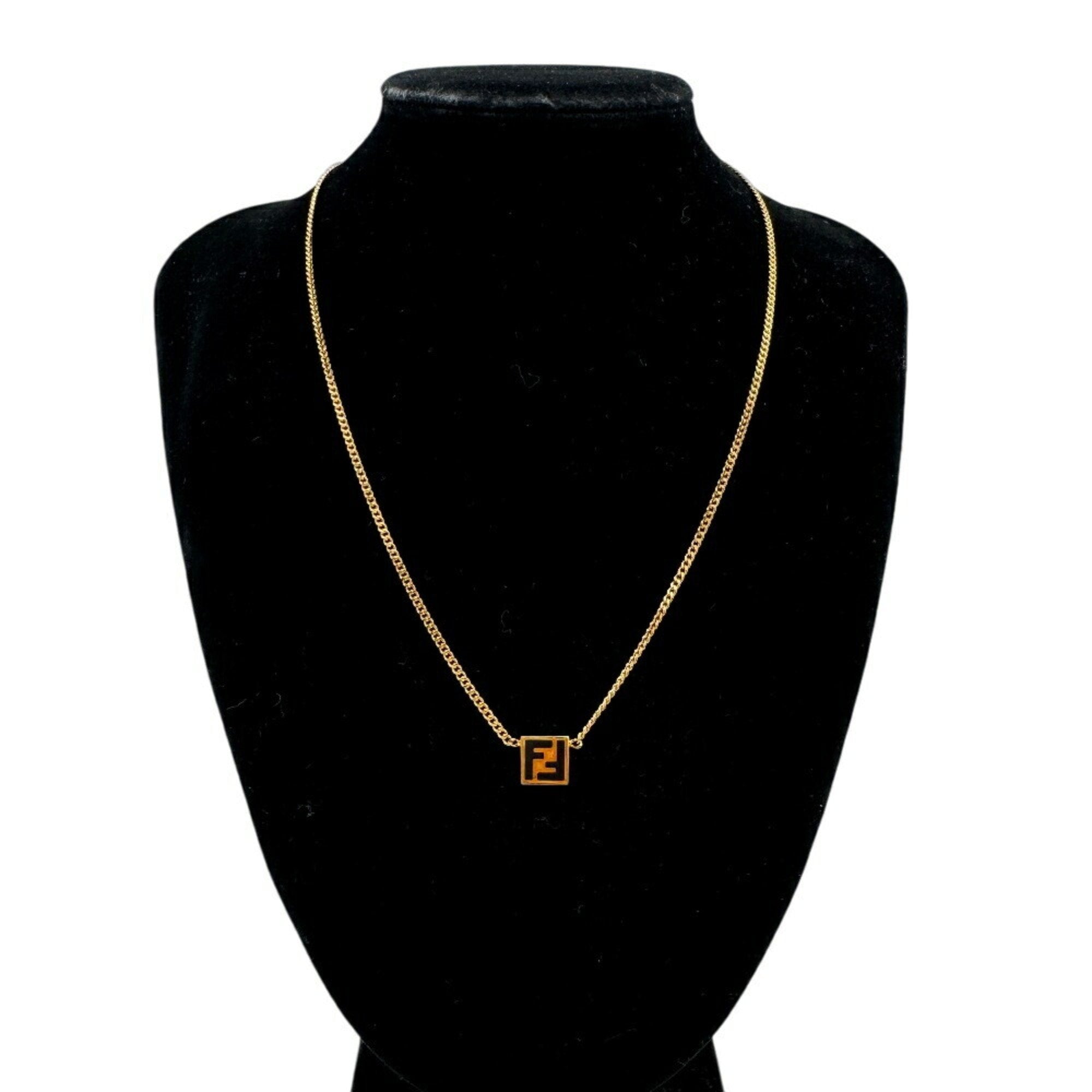 Forever Plate FF Necklace Gold