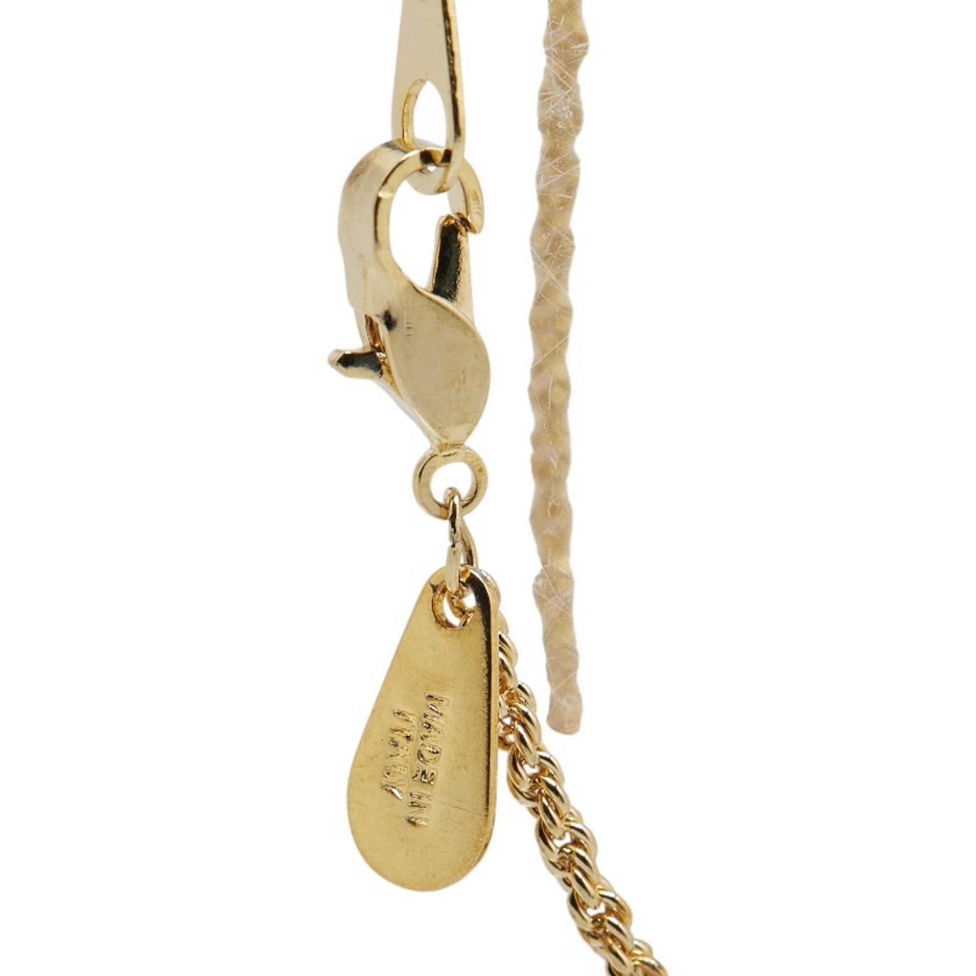 V Pendant Necklace Gold