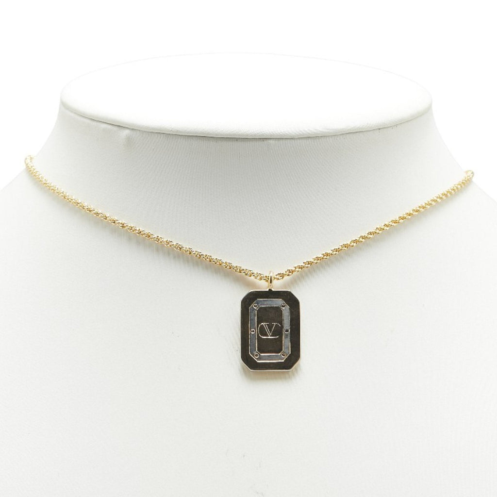 V Pendant Necklace Gold