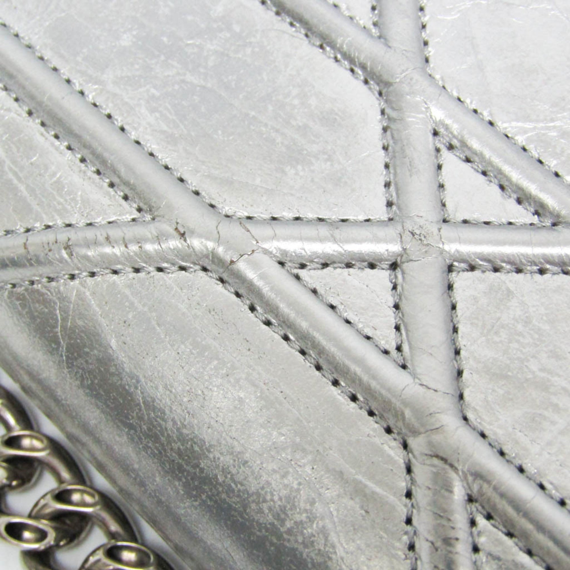 Diorama Clasp Flap Bag Crinkled Lambskin Medium