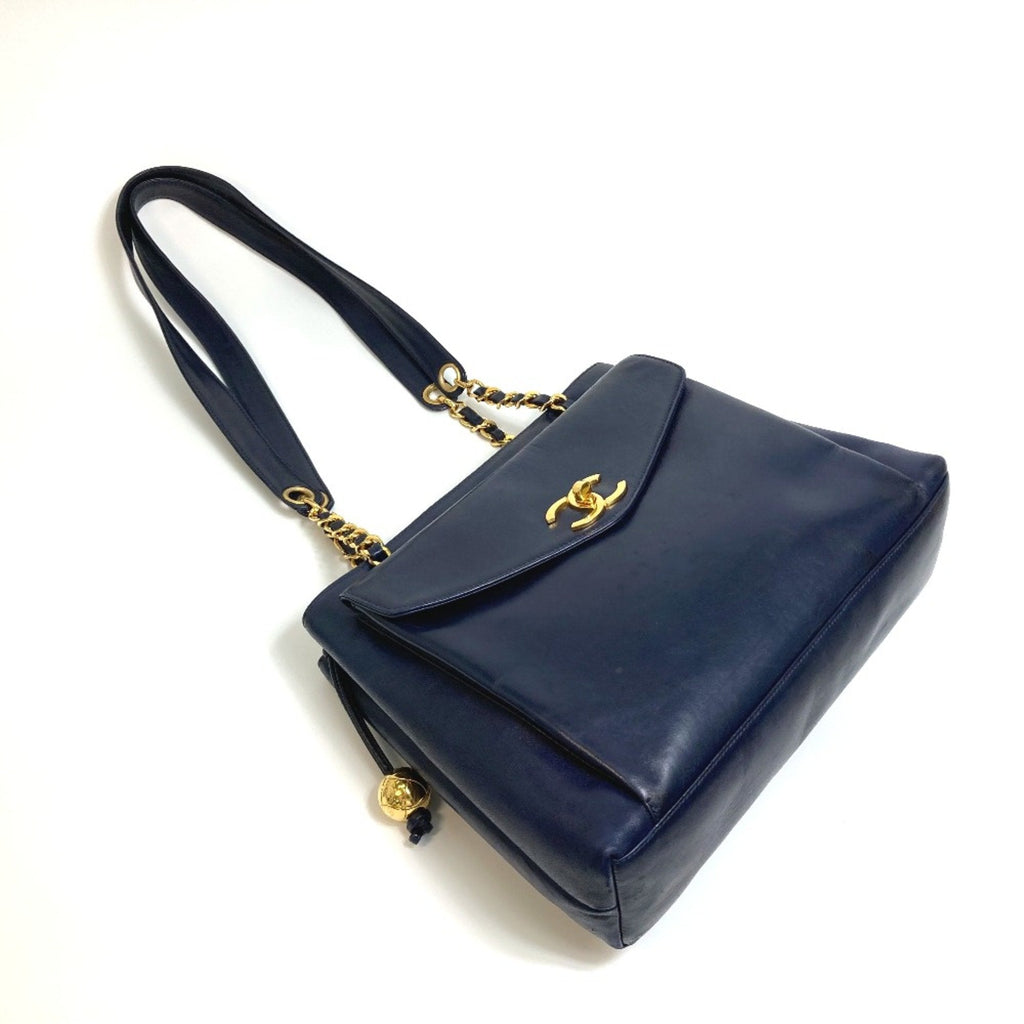 Vintage Front Pocket Tote Caviar Small
