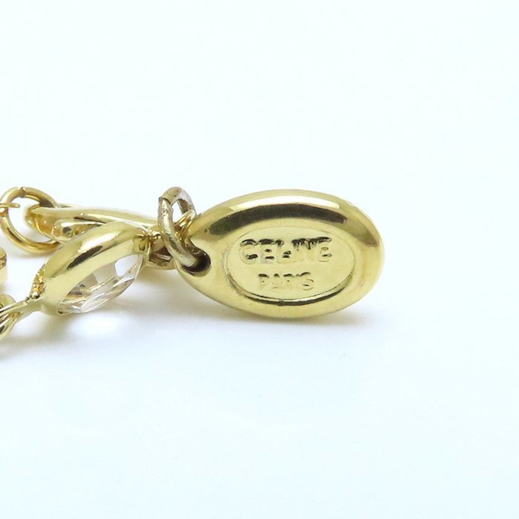 Triomphe Motif Bracelet Gold Plated with Rhinestones