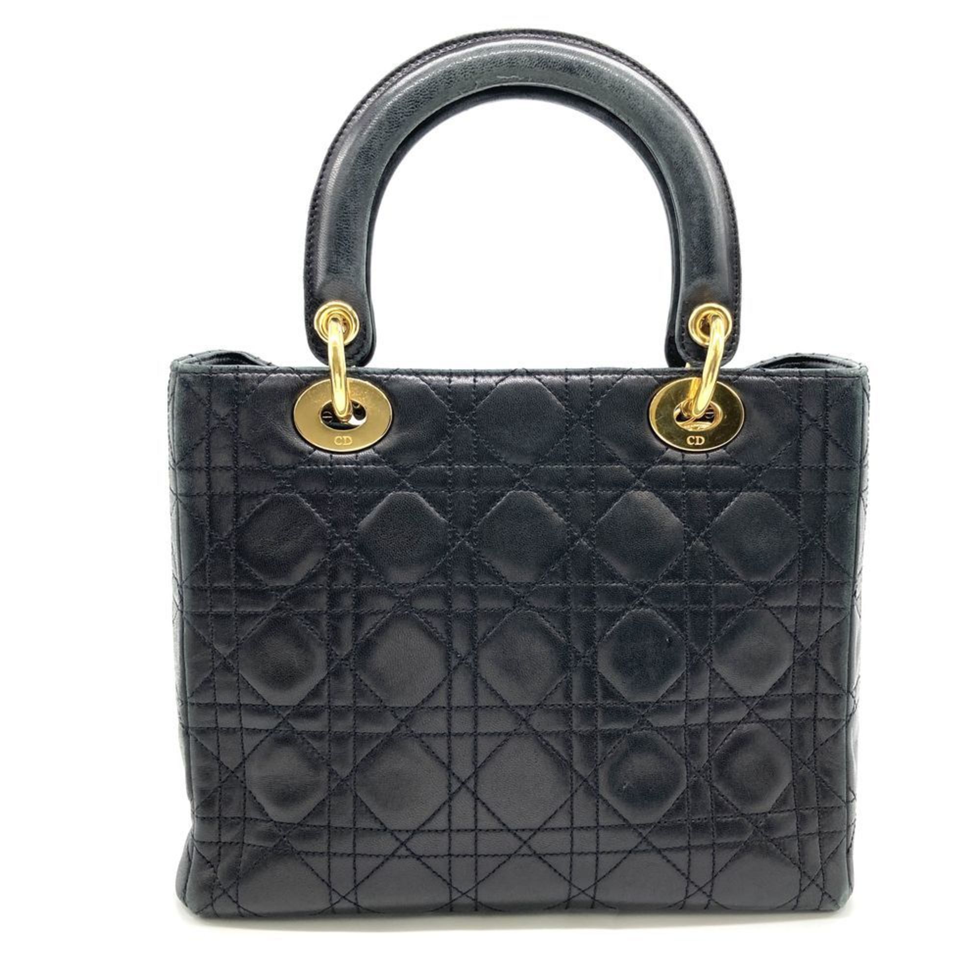 Vintage Lady Dior Bag Cannage Quilt Lambskin Medium