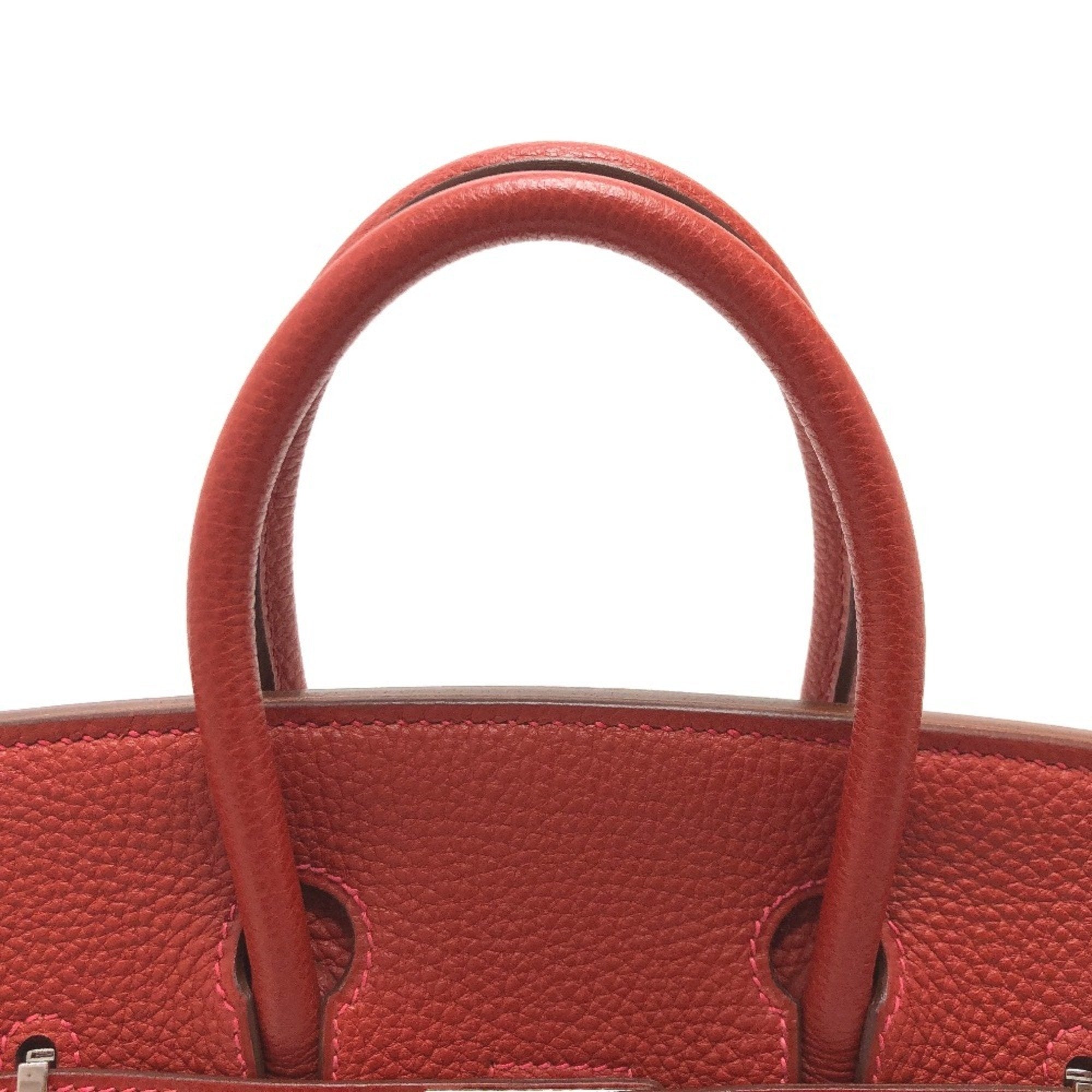 Birkin Handbag Red Togo with Palladium Hardware 25