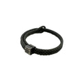 Intrecciato Bangle Leather Gray Bracelet