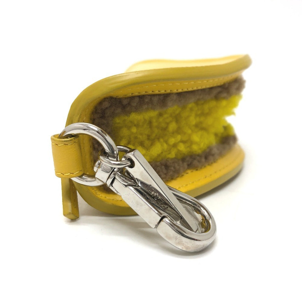 Bag Charm Leather Yellow Handbag Charm